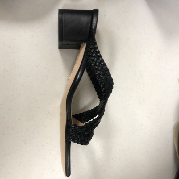Stuart Weitzman Rosie 50 Sandal black woven slides 9.5 - Picture 3 of 7